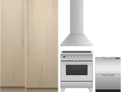 5 Piece Package Includes Refrigerator, Freezer, Range, Hood And Dishwasher